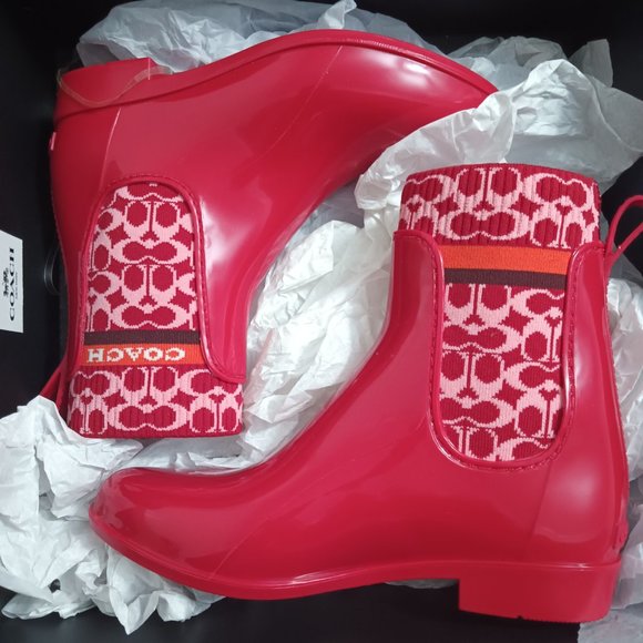 Red Coach rainboots - Picture 2 of 5